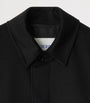 Burberry Black Cashmere Mid-Length Car Coat