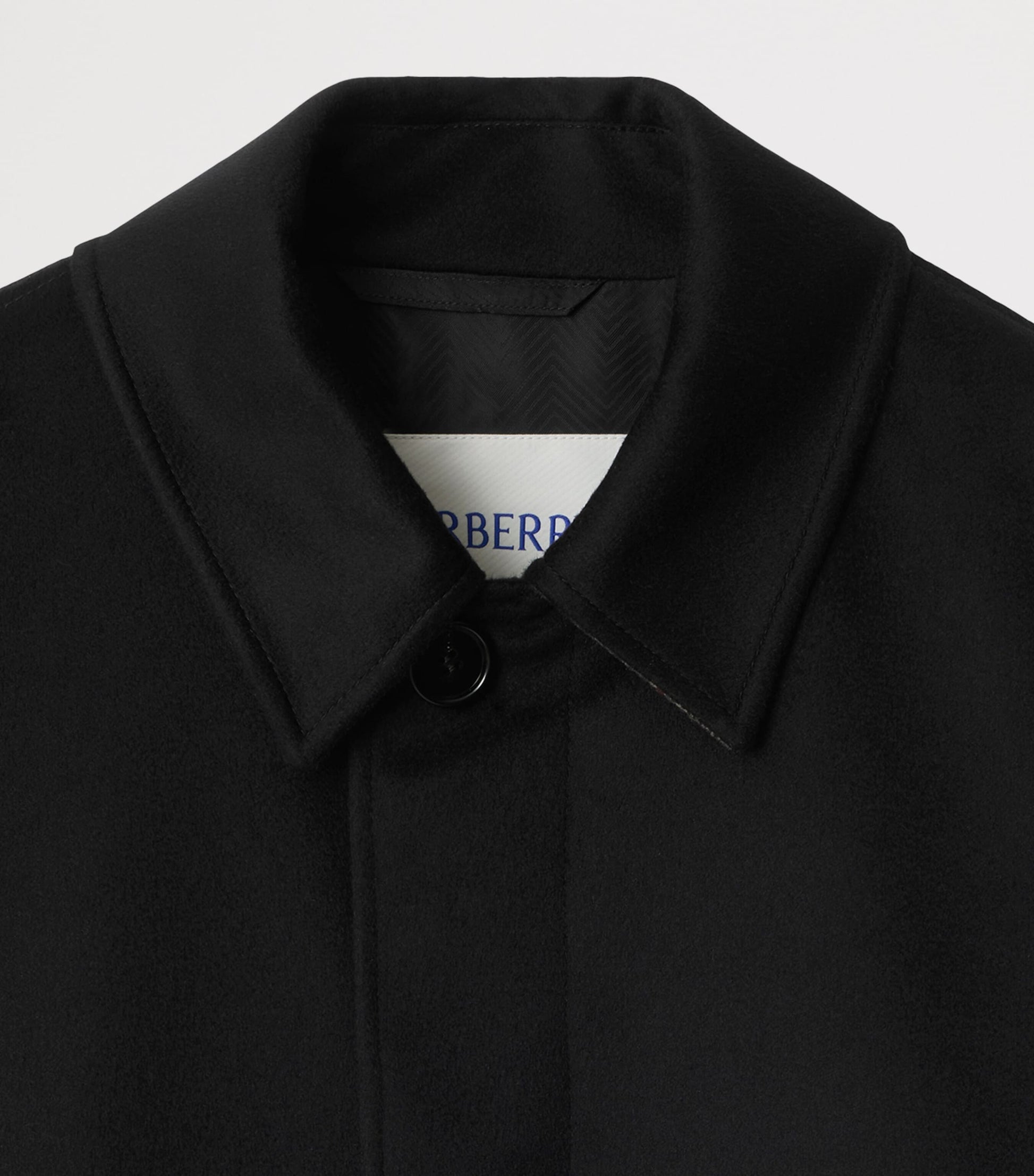 Burberry Black Cashmere Mid-Length Car Coat