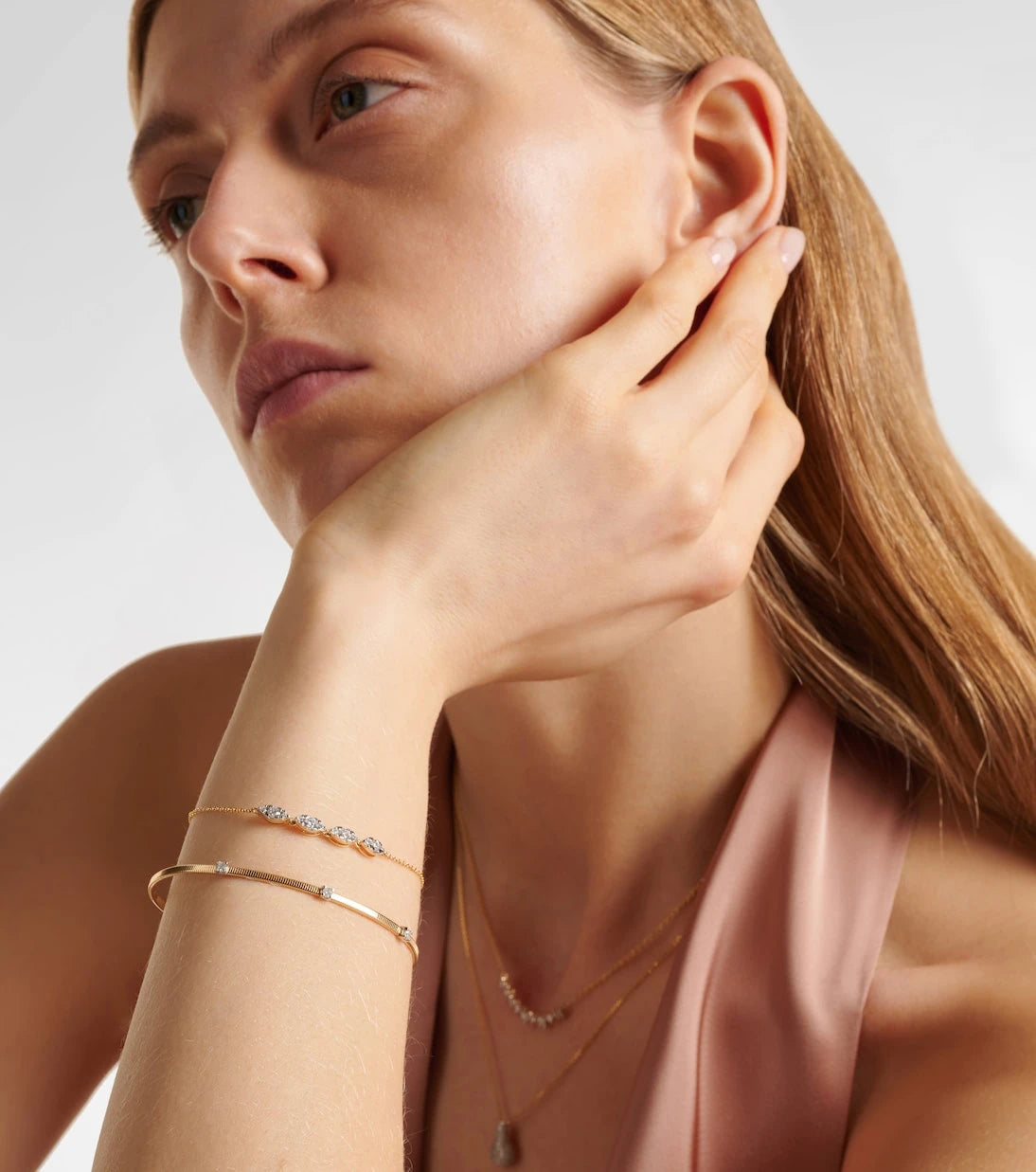 Stone and Strand - Muse 10kt gold bracelet with diamonds