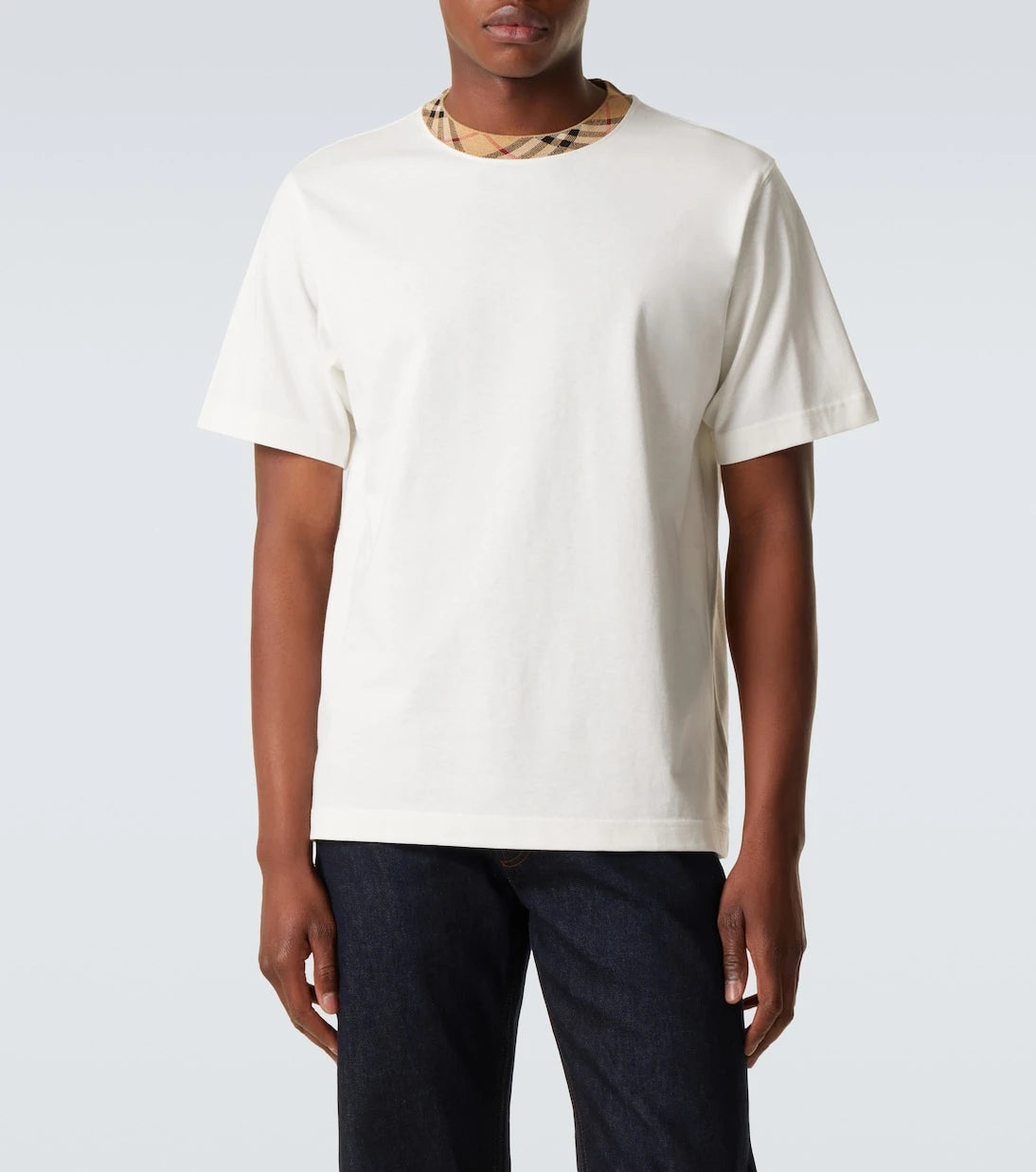 Burberry - Burberry Check cotton jersey T-shirt