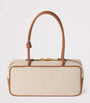 Neutral Canvas-Leather Beau Top-Handle Bag