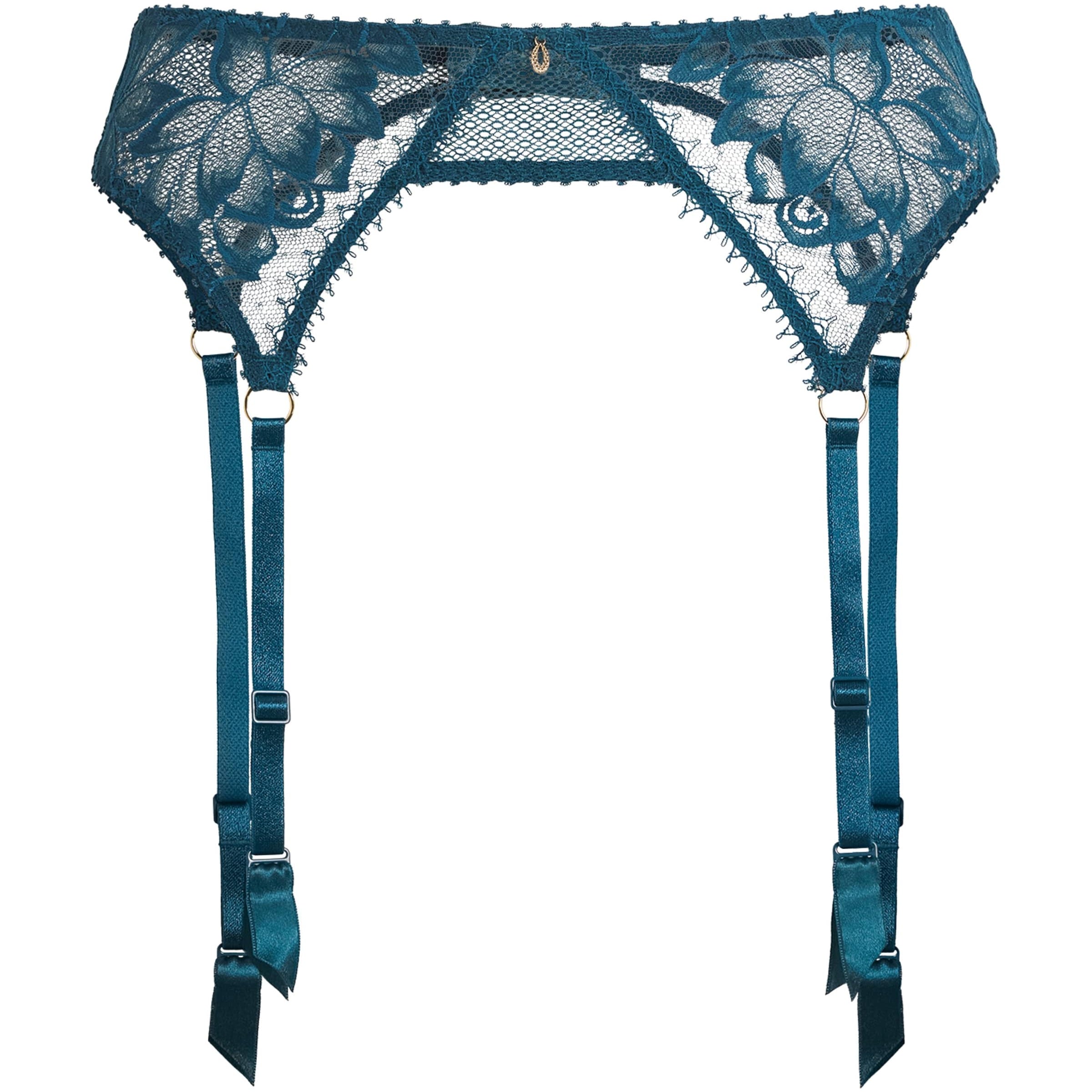 Blue Flawless Love Suspender Belt