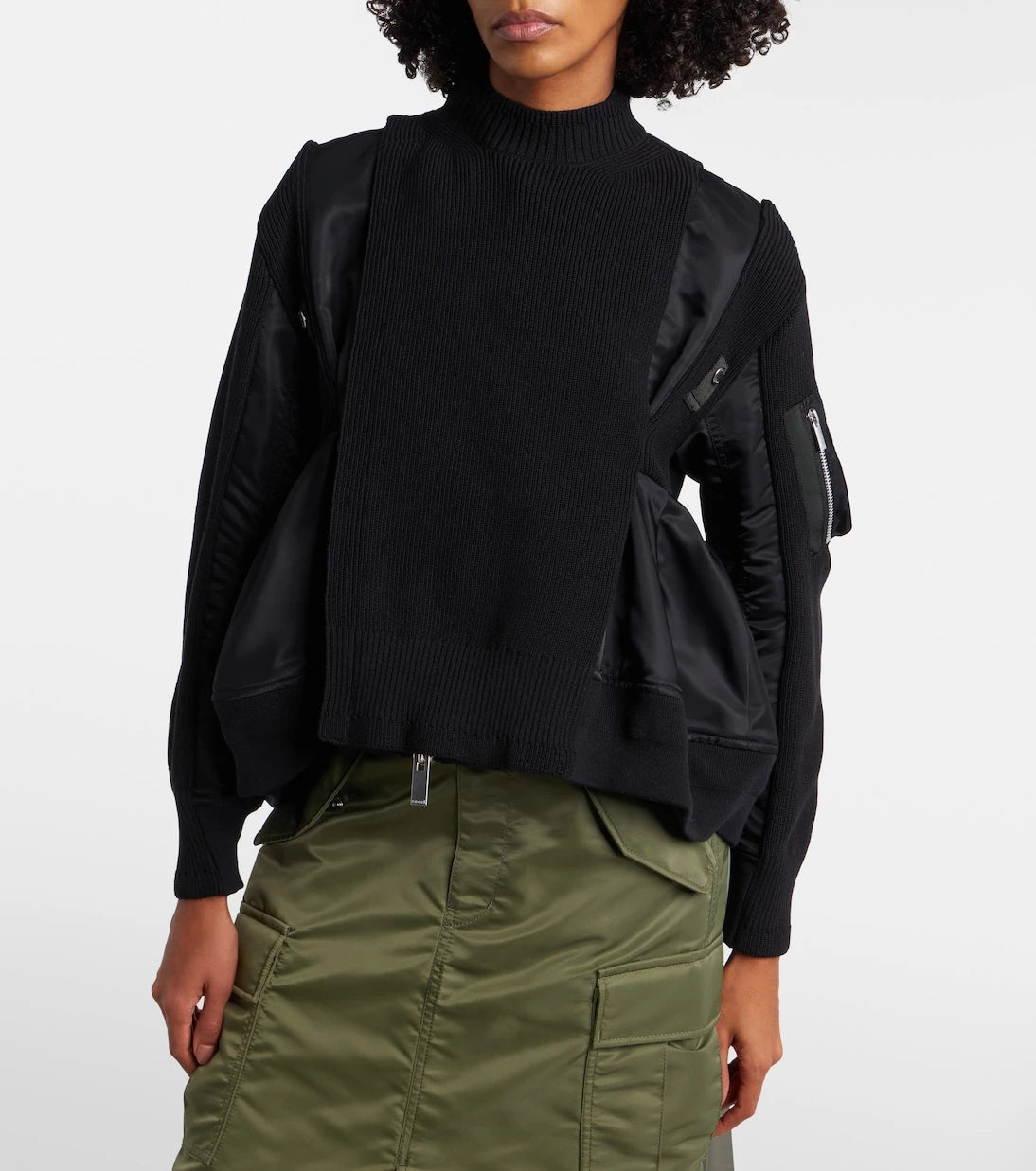 Sacai - Paneled blouson jacket