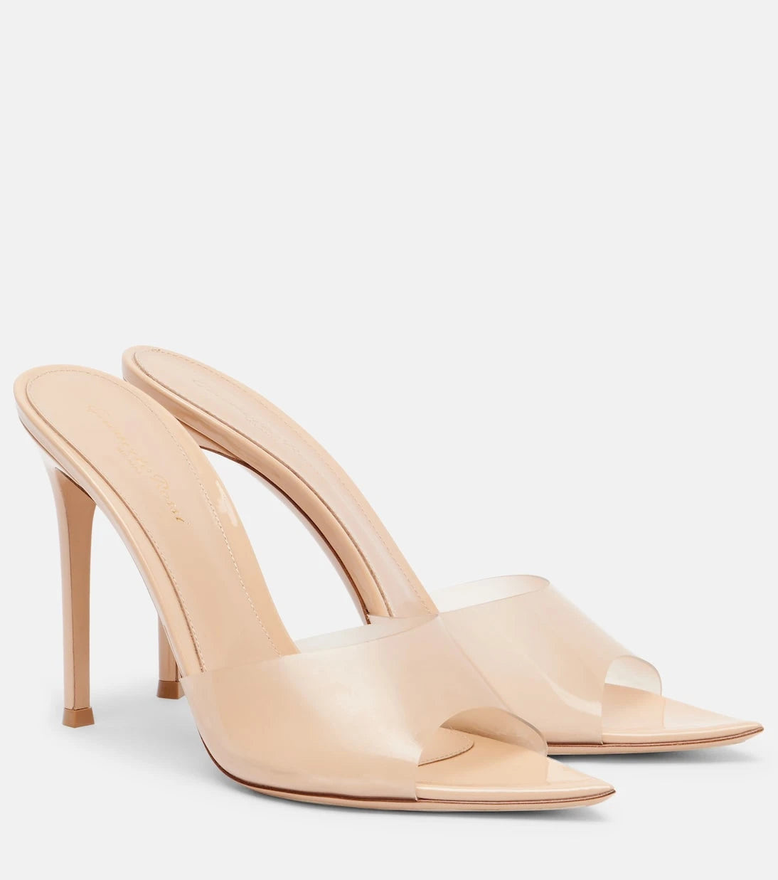 Gianvito Rossi - Elle 105 TPU and patent leather mules