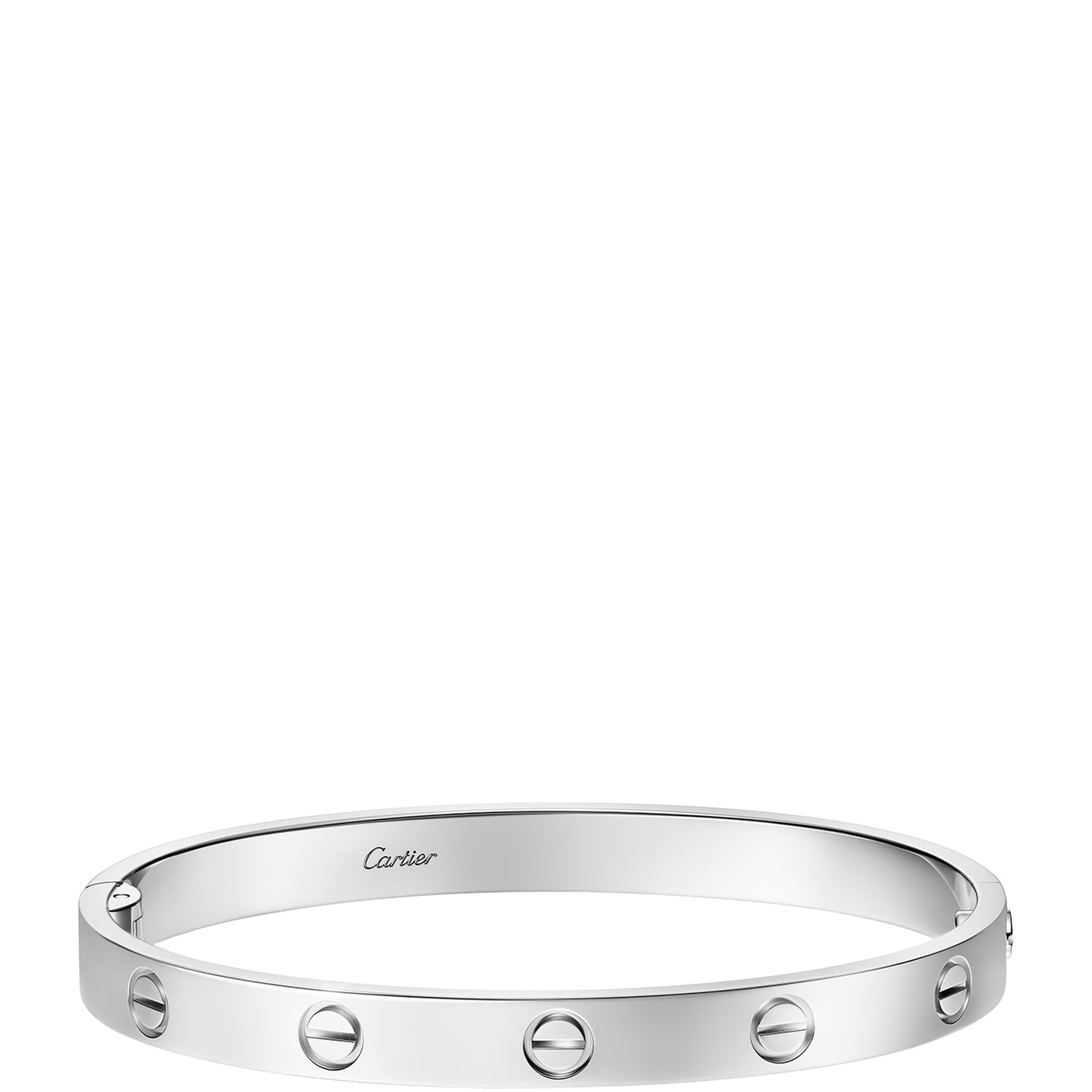 Cartier LOVE Classic White Gold Bracelet - Single-Screw Closure