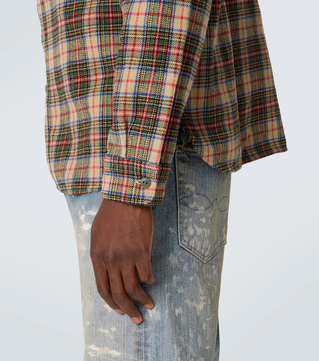 RRL - Plaid wool and cotton-blend twill shirt