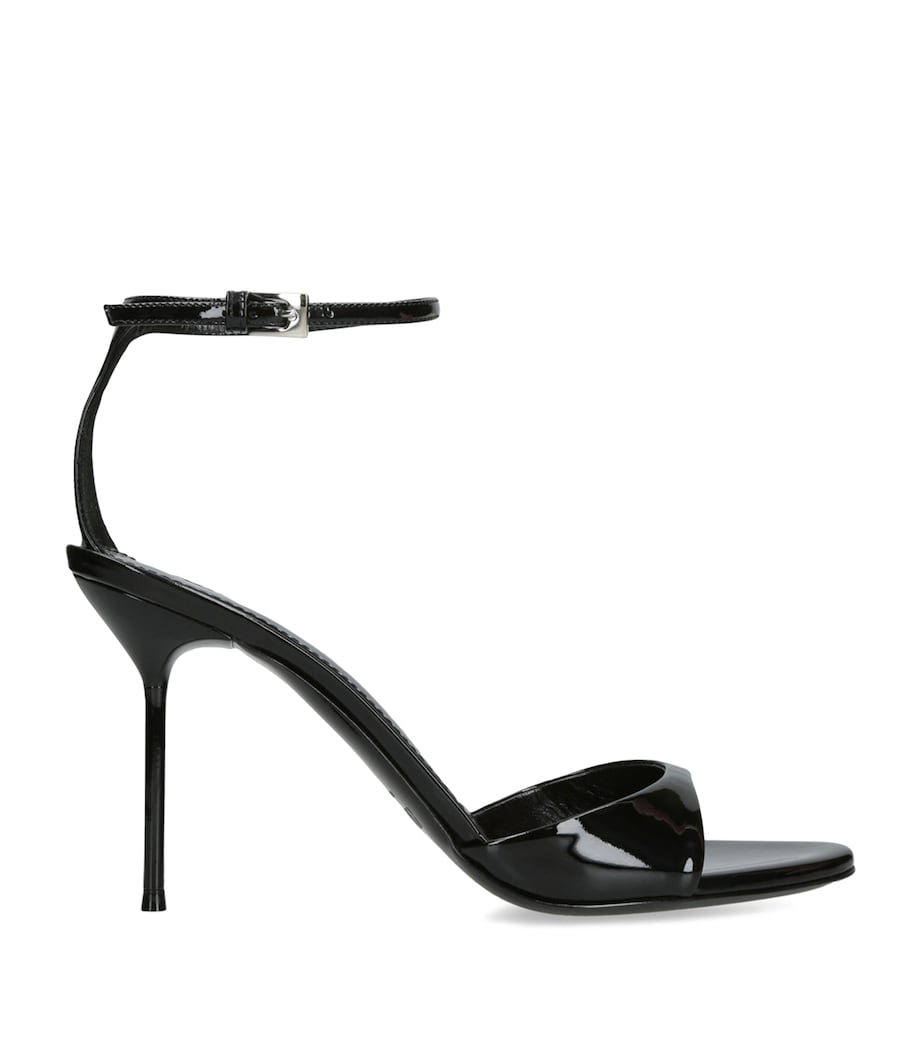 Paris Texas Black Patent Leather Lidia Heeled Sandals 90