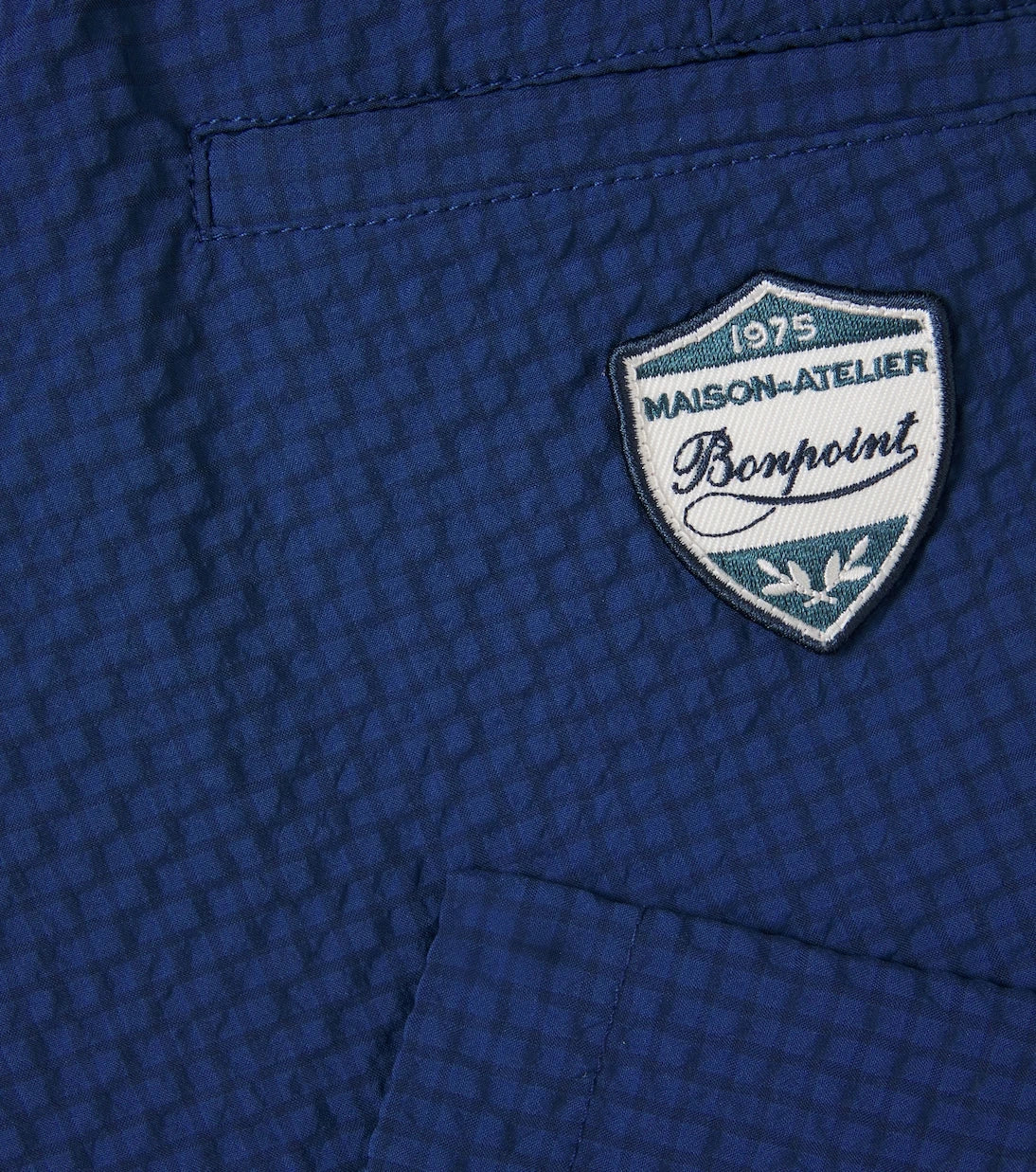 Bonpoint - Ethan checked patch-appliqué shorts