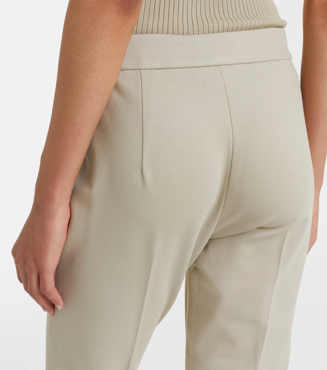 Max Mara - Cropped jersey slim pants