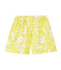 McQueen Gold Warped Floral Shorts