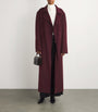 Wolk Morais Burgundy Cashmere On Set Wrap Coat