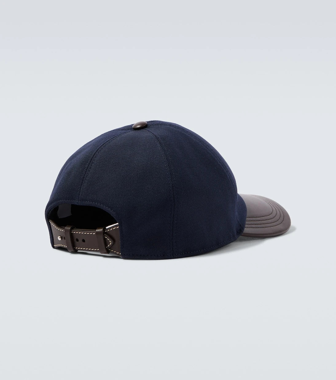 Berluti - Leather-trimmed wool baseball cap