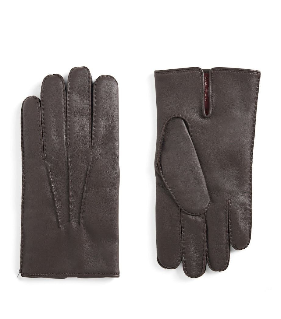 DENTS Leather Cashmere-Lined Levens Gloves