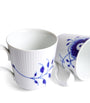 Set of 2 Blue Fluted Mega Mugs (370ml)