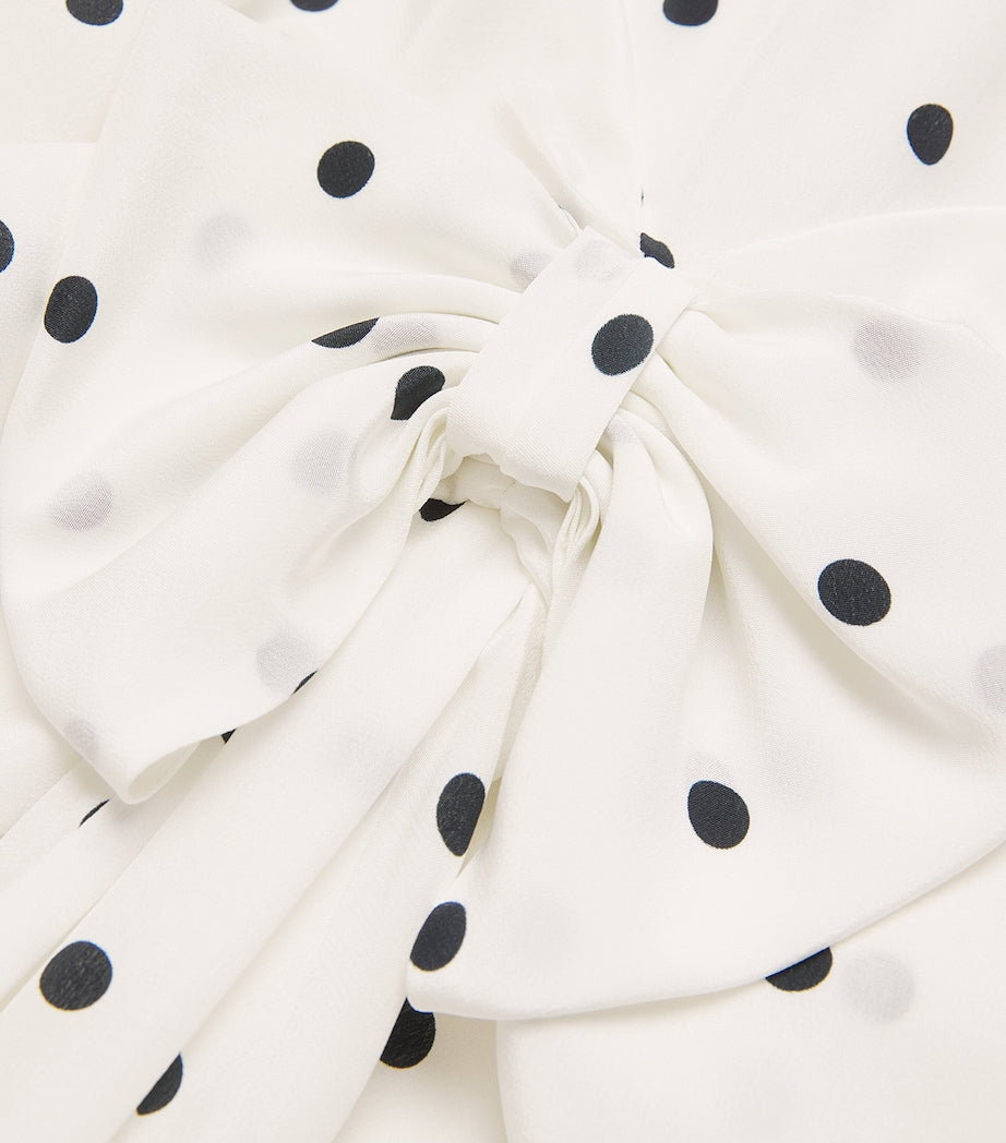 Silk High-Neck Midi Dress