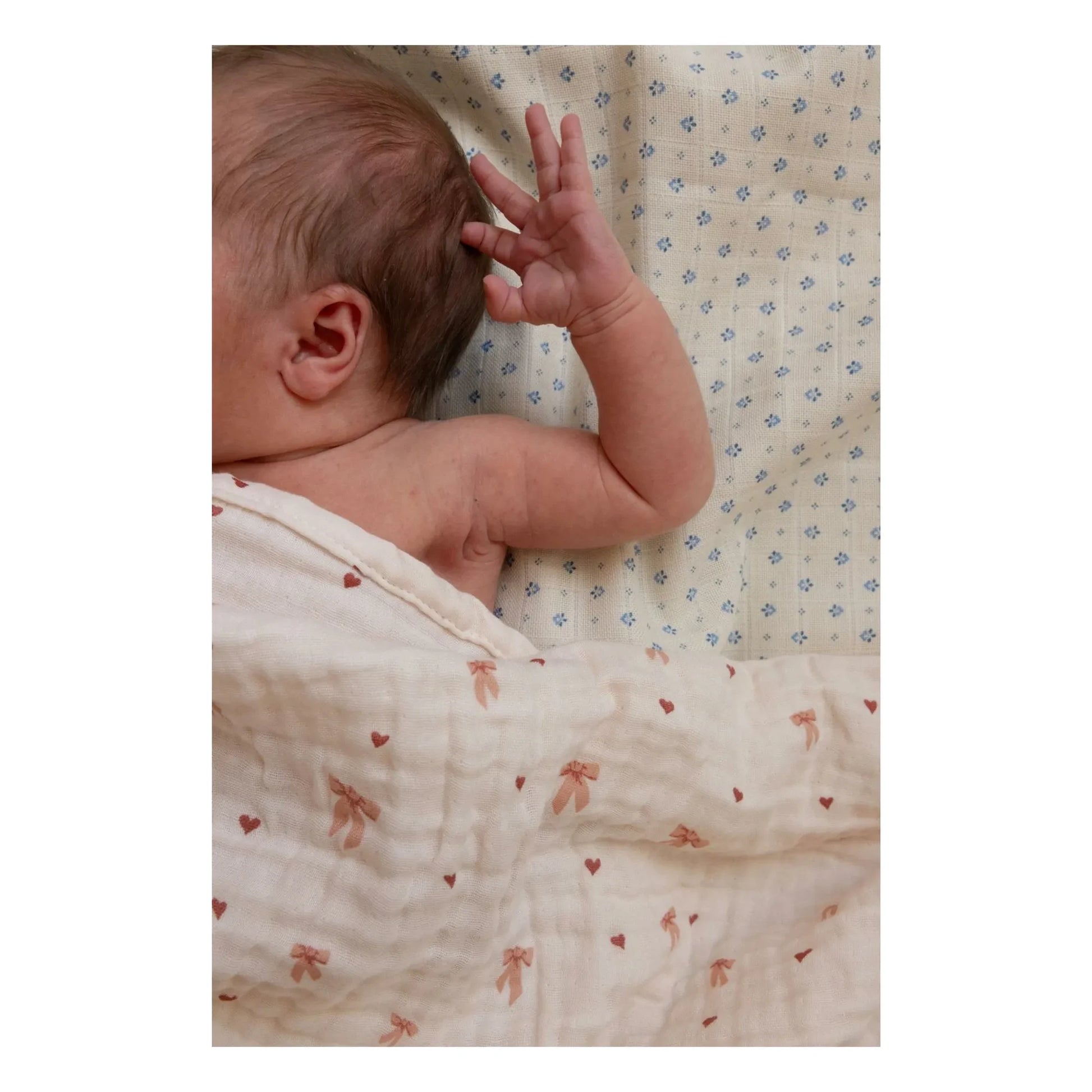 Cam Cam - Bows muslin blanket | Pale Pink