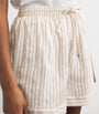 Le Kasha Multi Silk Stripe Wensu Shorts