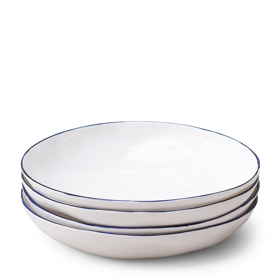 FELDSPAR Set of 4 Cobalt Pasta Bowls (22cm)