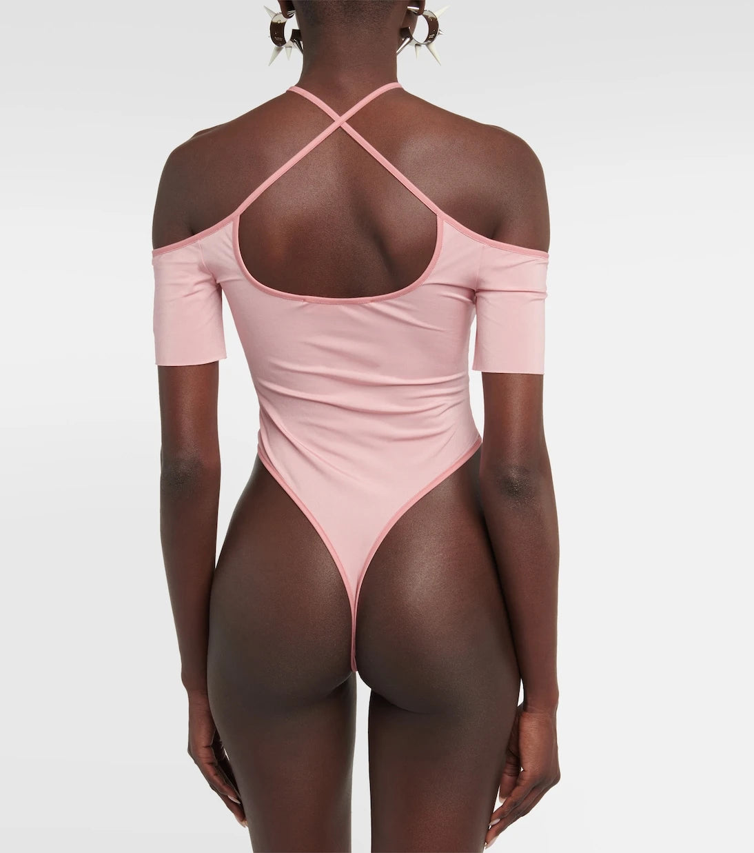 KNWLS - Halterneck mesh bodysuit