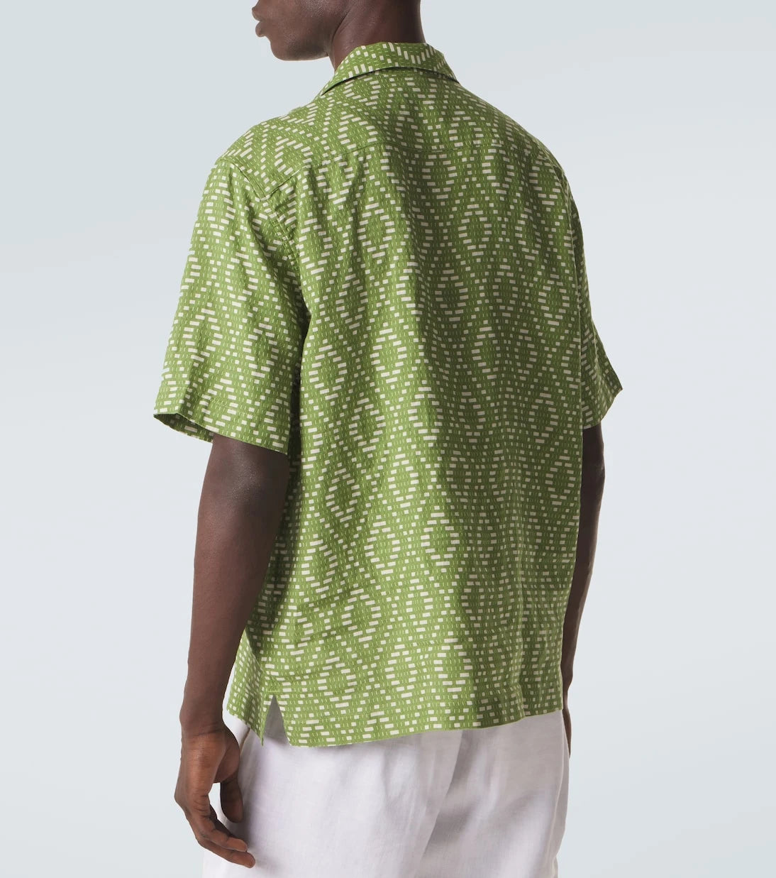 Frescobol Carioca - Roberto printed linen bowling shirt