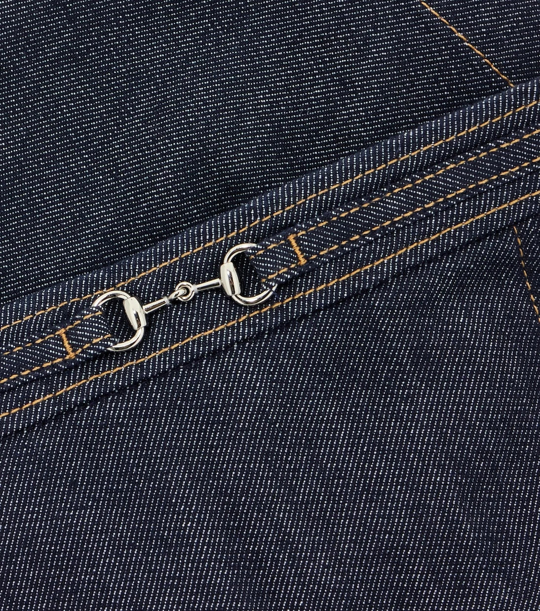 Gucci Kids - تنورة جينز بتصميم Horsebit