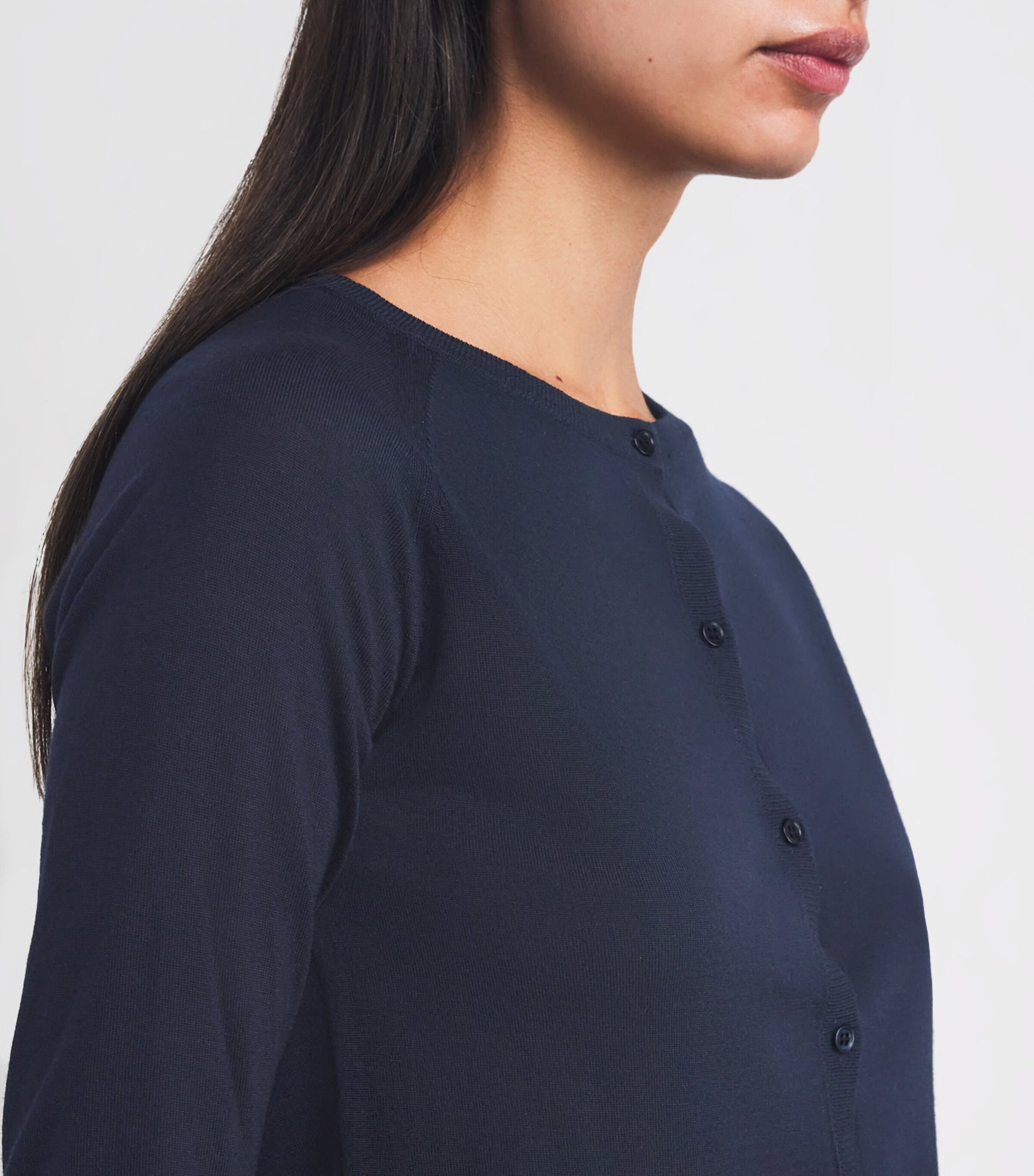 Max Mara Blue Virgin Wool Cardigan