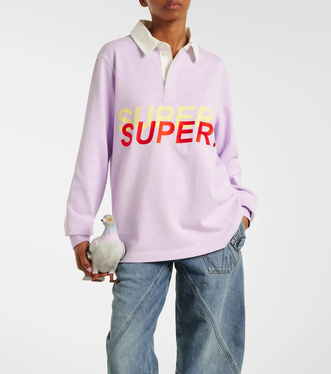 JW Anderson - Printed cotton polo sweater