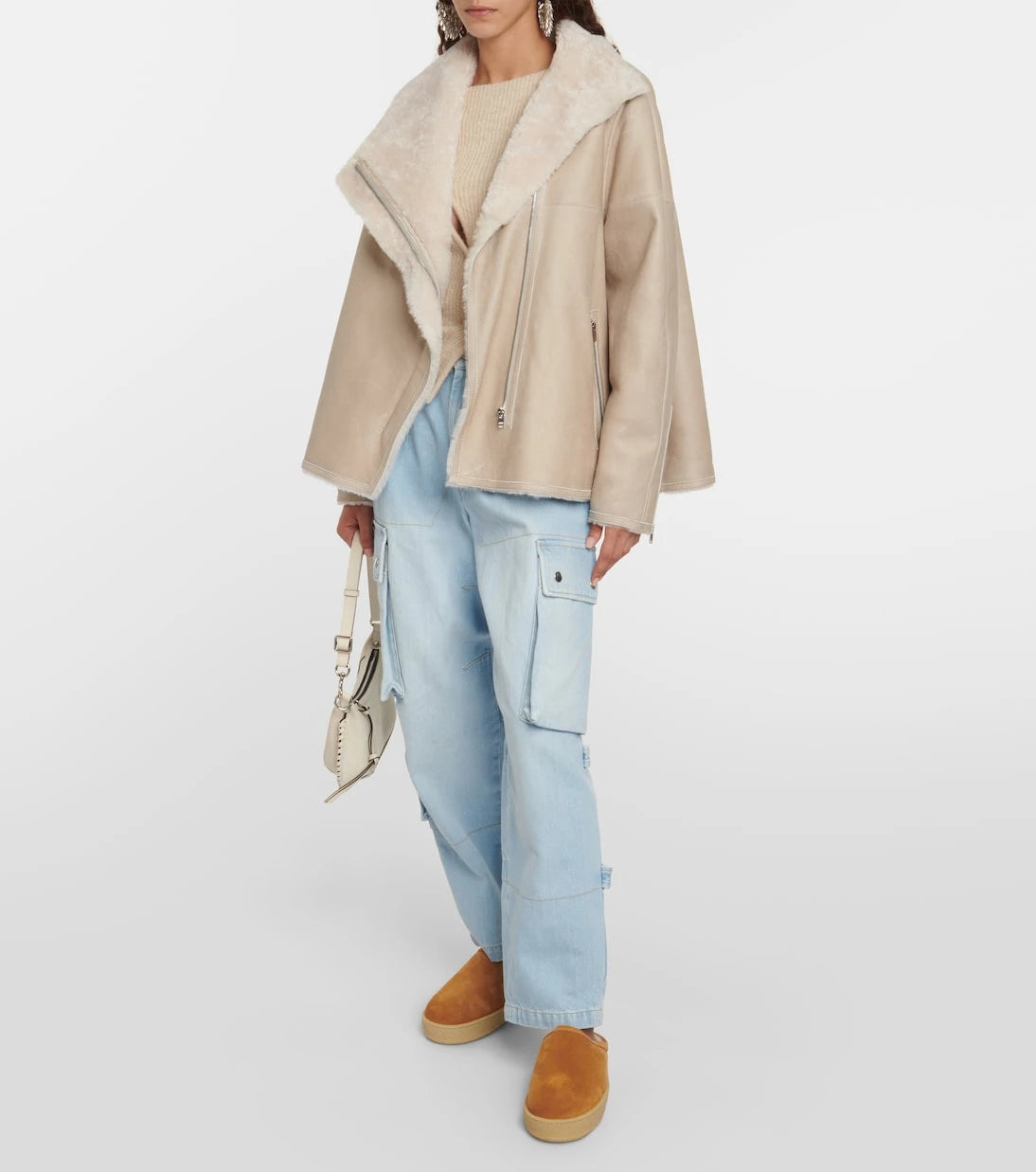 Isabel Marant - Fozee shearling-lined suede slippers
