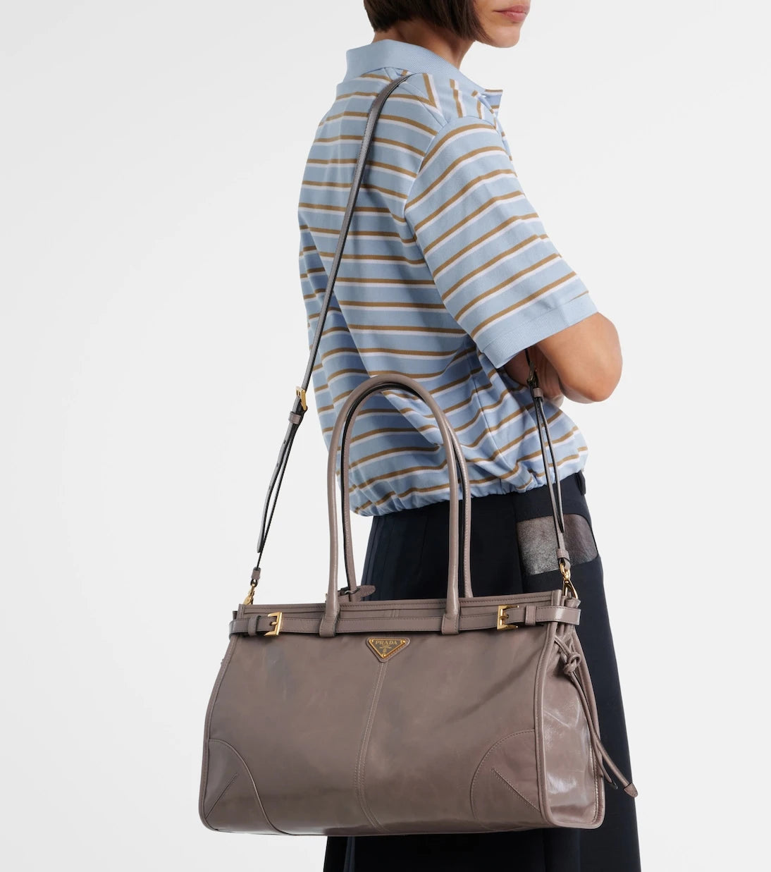 Prada - Prada Bonnie Large leather shoulder bag