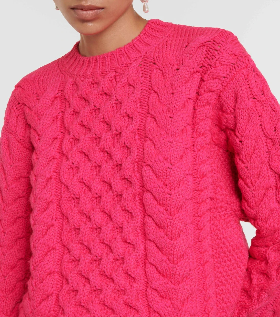 Marant Etoile - Jake cable-knit wool-blend sweater