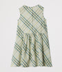 Burberry Kids Green Cotton Check Dress (3-12 Years)