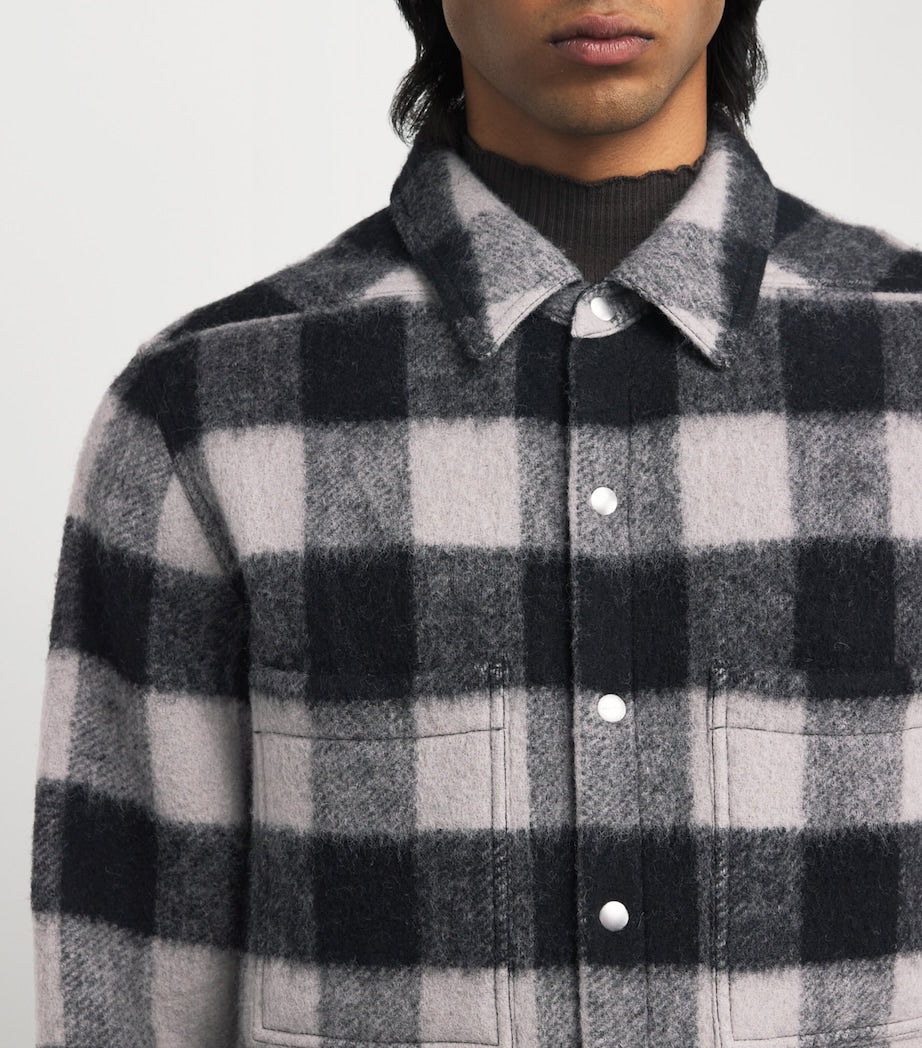Virgin Wool Check Overshirt