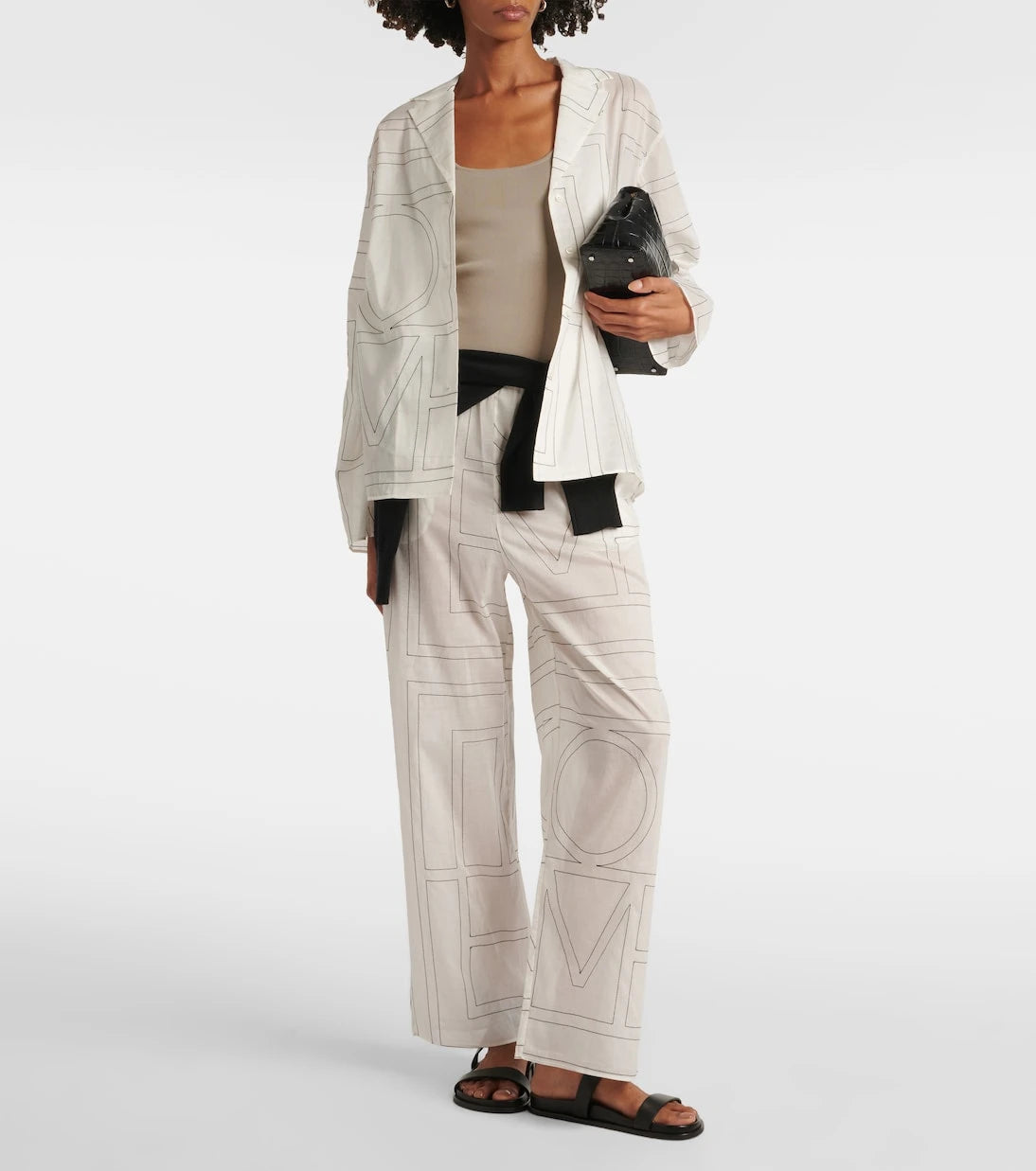 Toteme - Monogram cotton-blend shirt