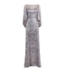 Jenny Packham Metallic Embellished Ines Gown