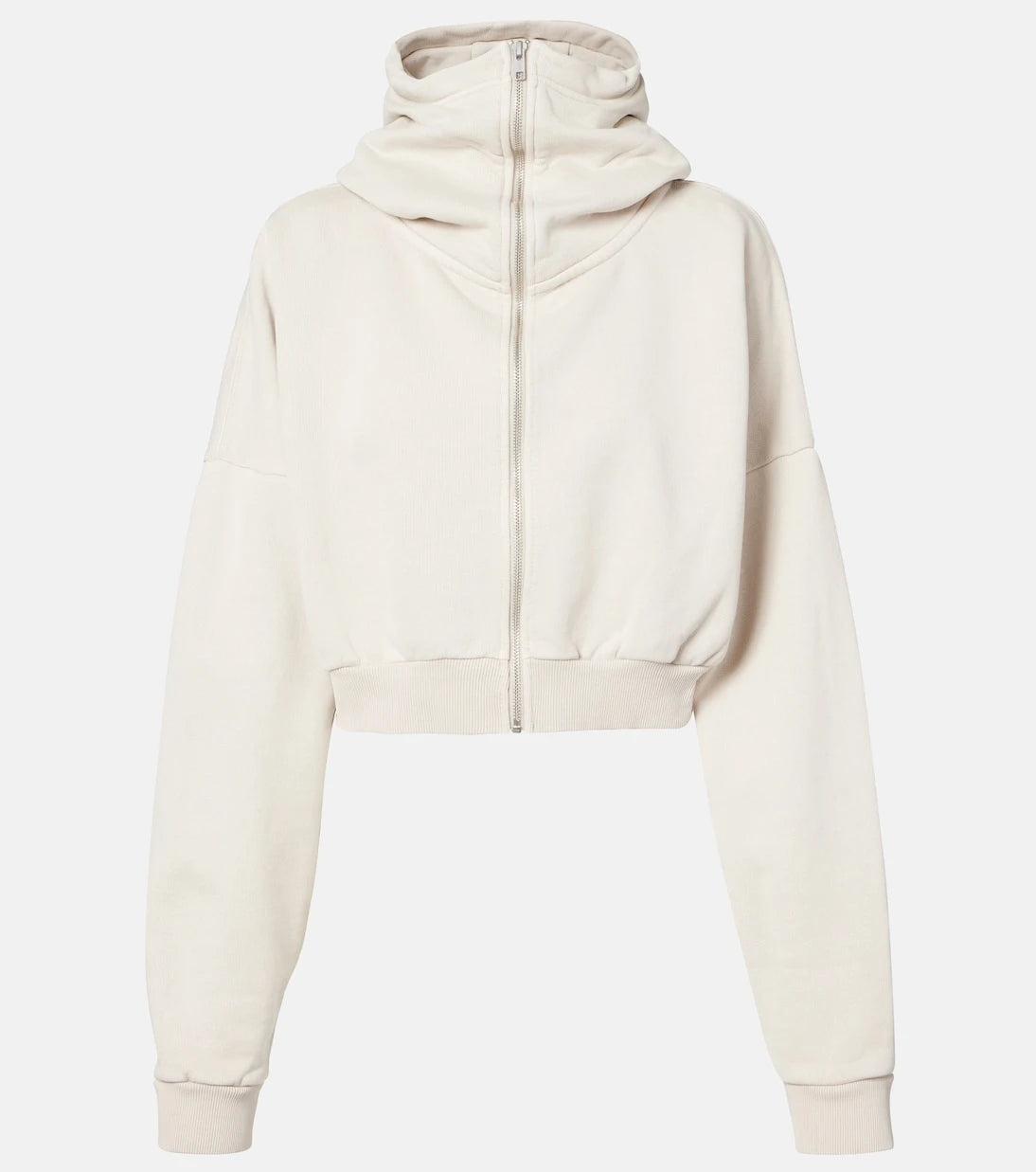Entire Studios - Zip-up cropped cotton hoodie