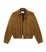 Saint Laurent Brown Suede Bomber Jacket