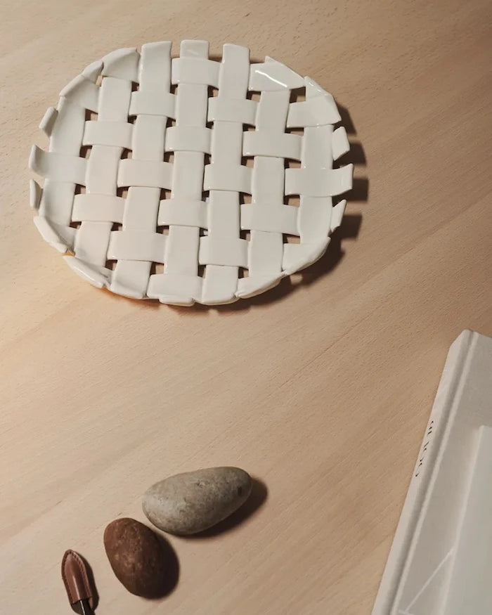 fern LIVING Plait Platter Dekoratif Tabak