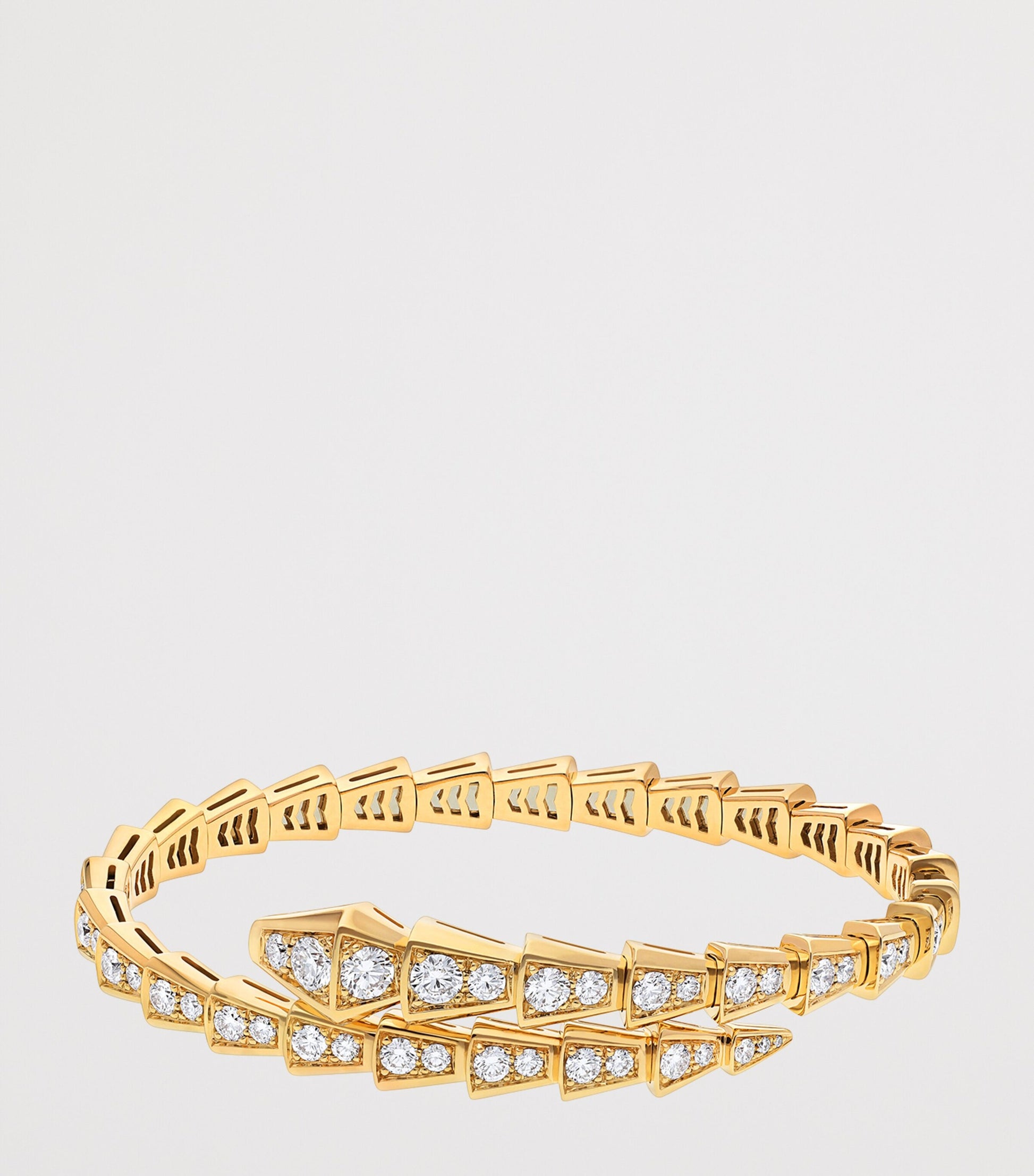 Yellow Gold and Diamond Serpenti Viper Bracelet