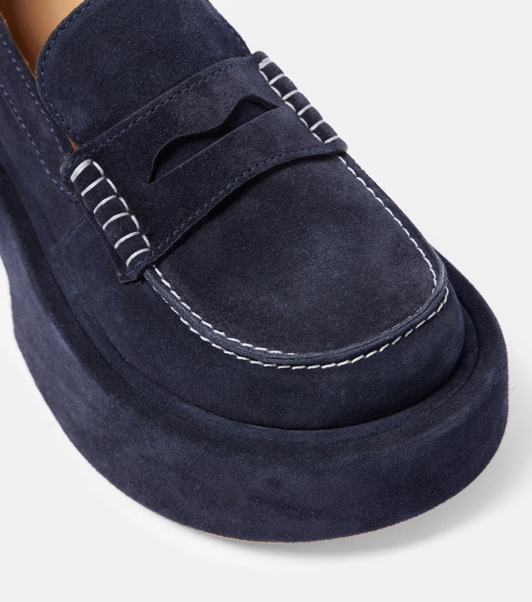 JW Anderson - Suede platform penny loafers