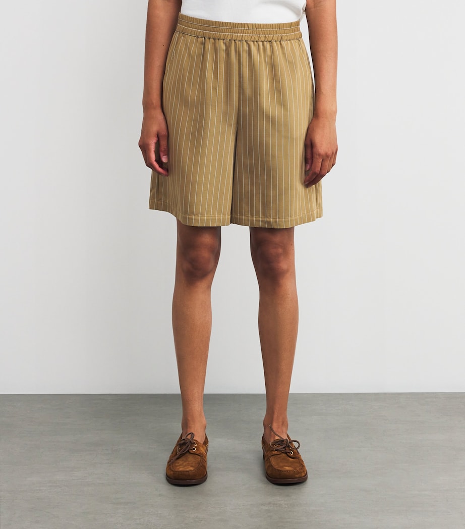MAX&Co. Yellow Stripe Elasticated Shorts