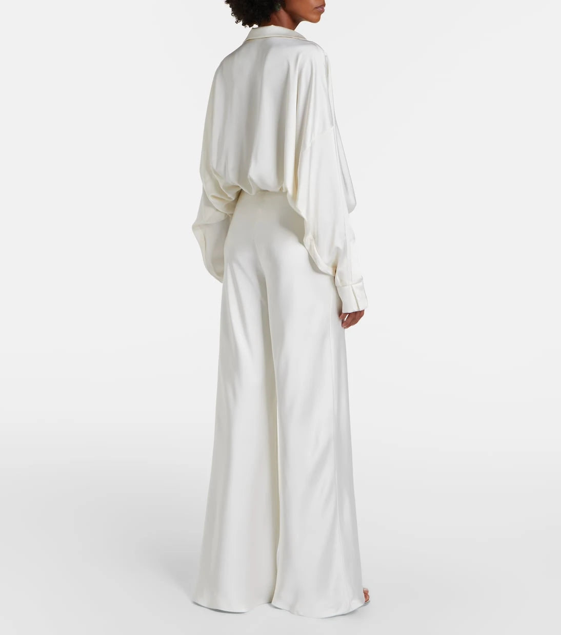 Norma Kamali - Satin wide-leg pants