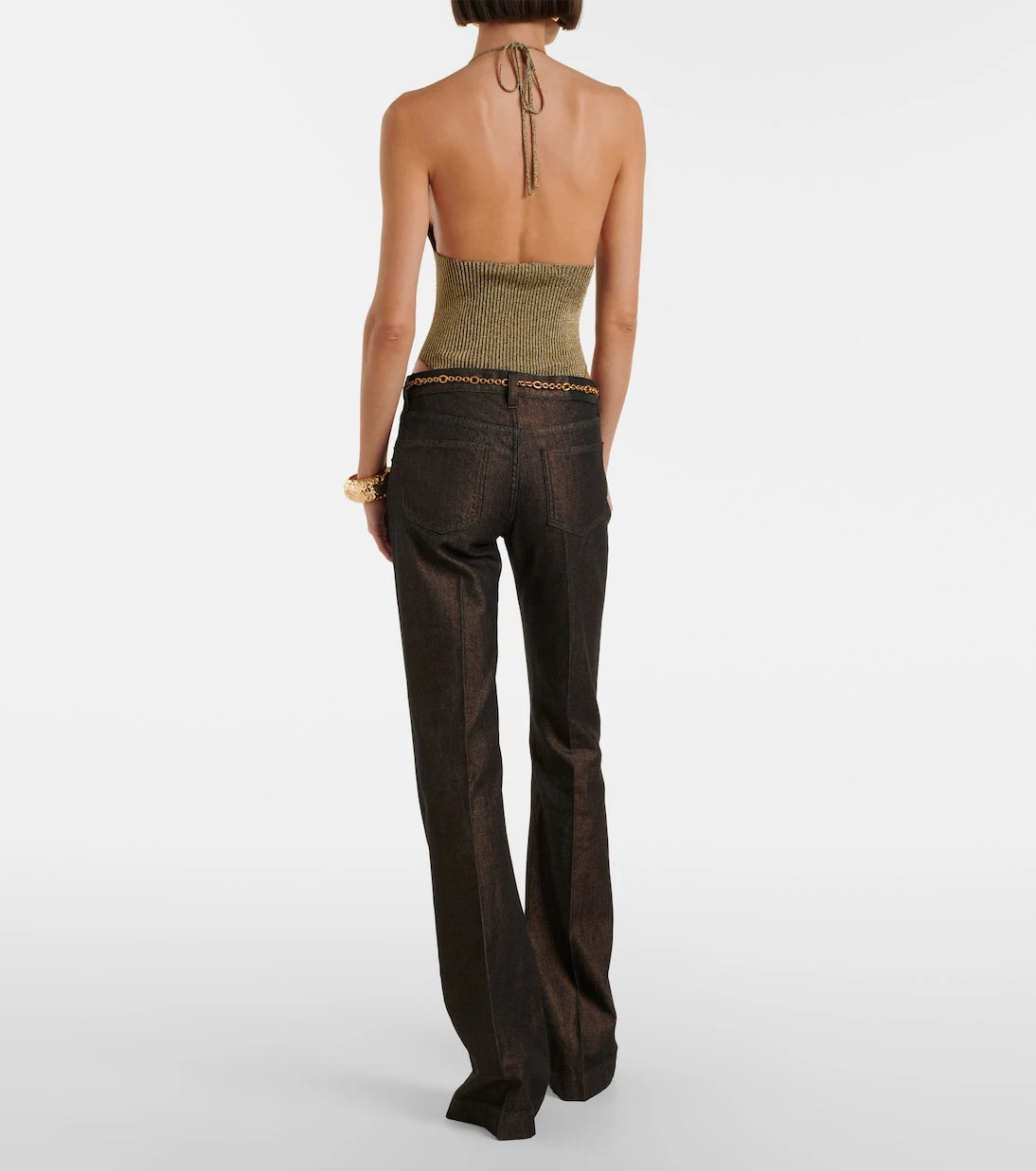 Roberto Cavalli - Embellished flared jeans