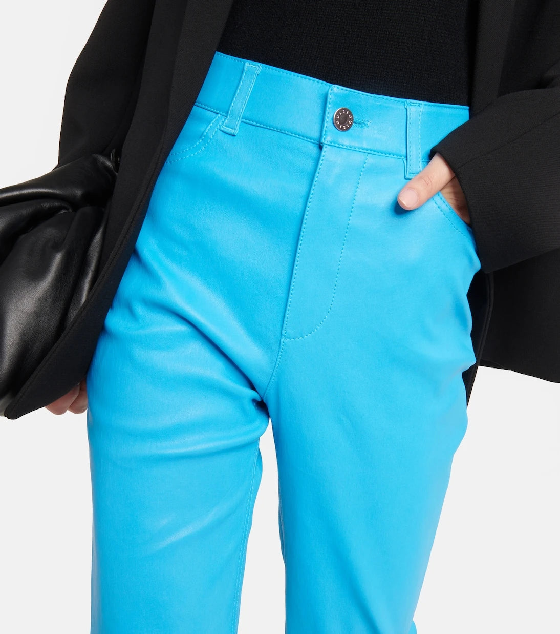 Stouls - Terry high-rise straight leather pants