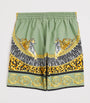 Versace Kids Cotton Poplin Wild Cats Shorts (6-14 Years)