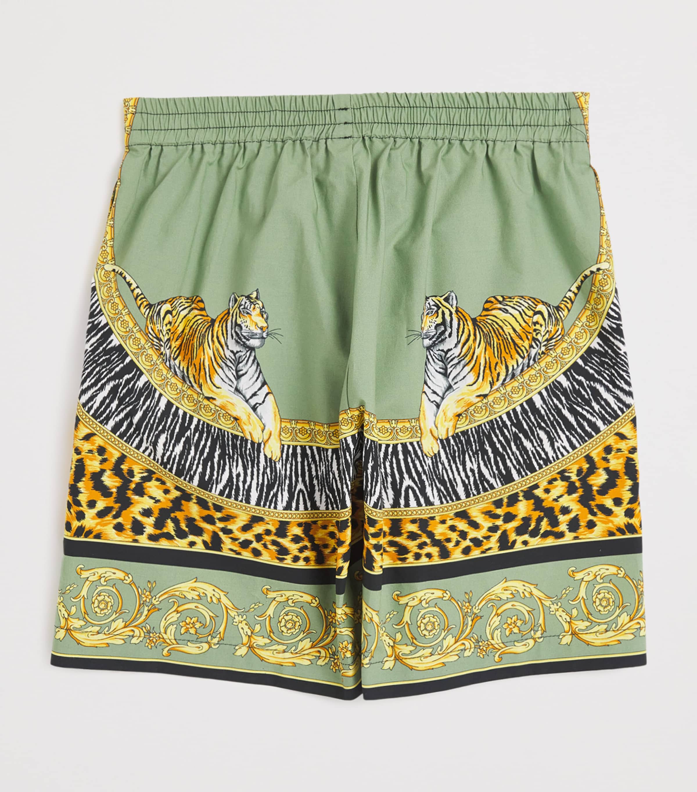 Versace Kids Cotton Poplin Wild Cats Shorts (6-14 Years)