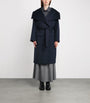 MAX&Co. Blue Wool-Cashmere Wrap Coat