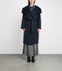 MAX&Co. Blue Wool-Cashmere Wrap Coat