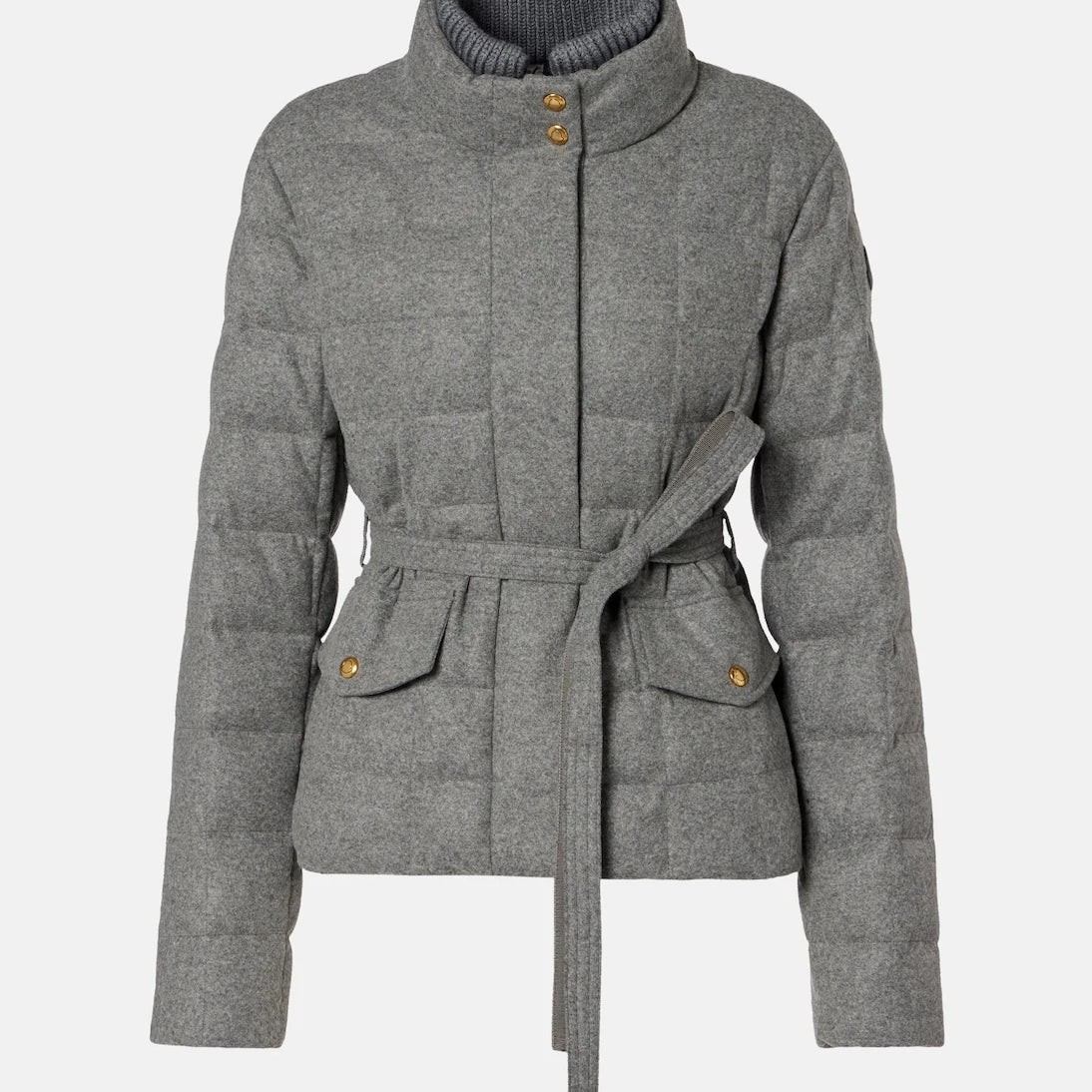 Moncler - Belted quilted down jacket