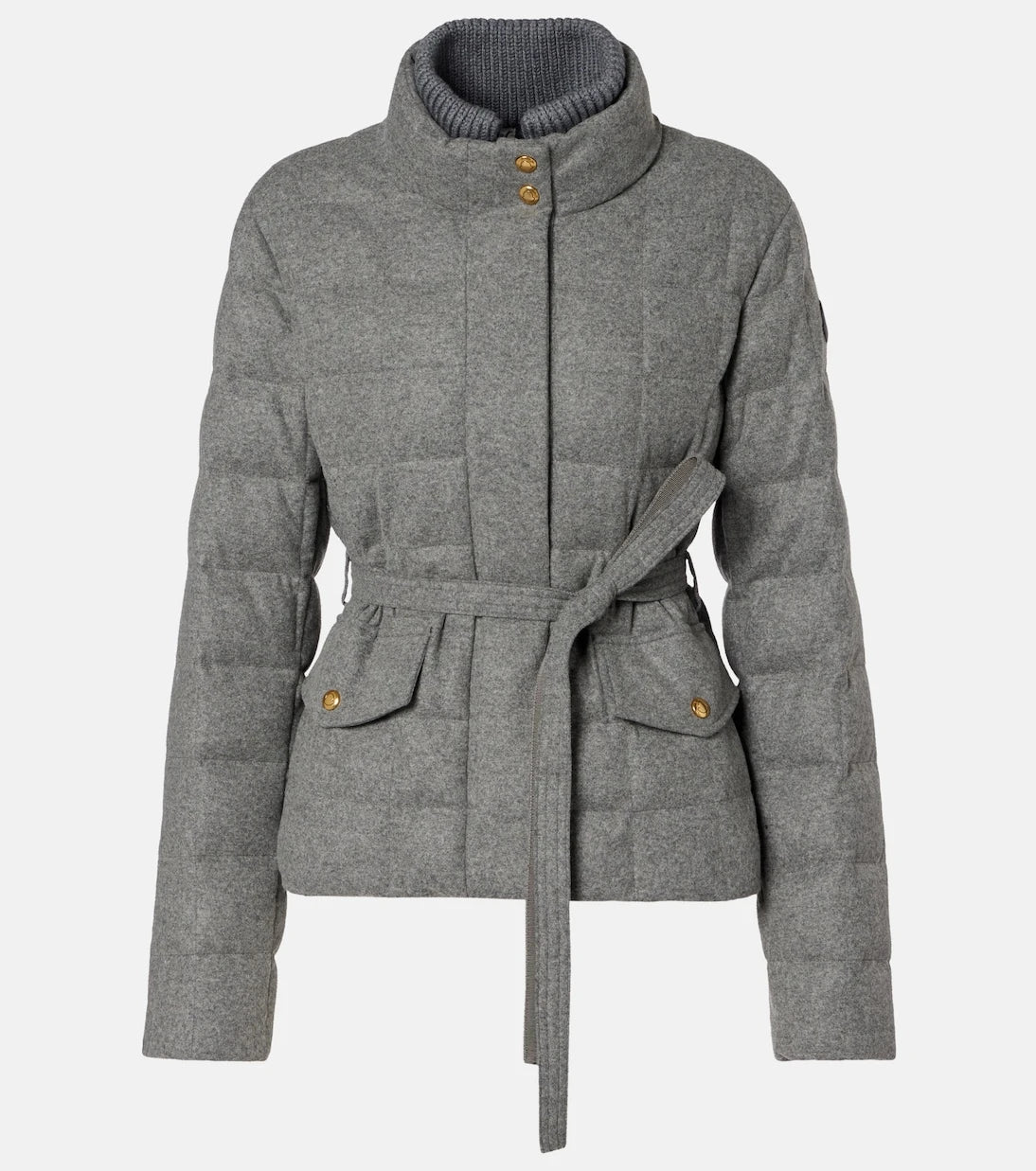 Moncler - Belted quilted down jacket