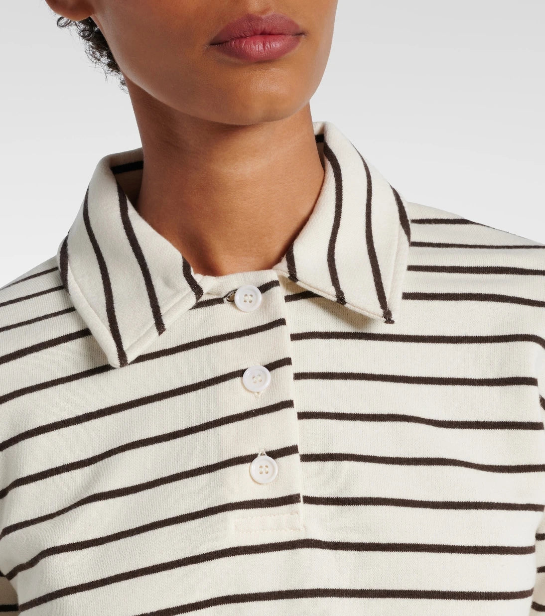 JW Anderson - Cropped striped cotton polo sweater
